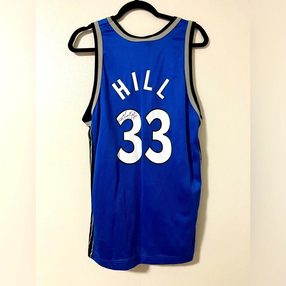 Vintage Autographed Grant Hill Jersey Orlando Magic 33 size medium/40
